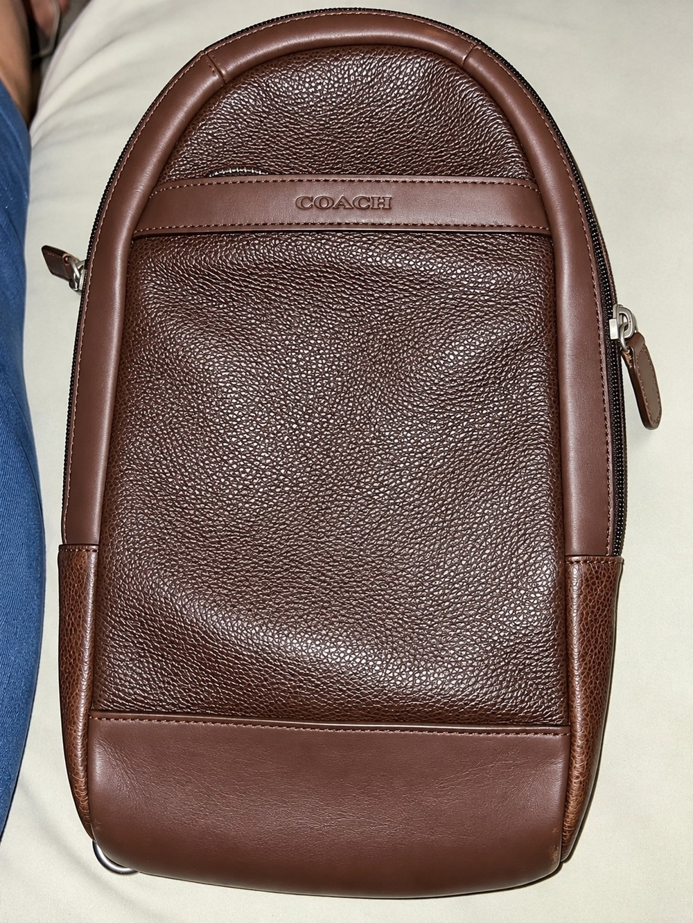 Coach Men’s Brown Leather Sling Bag
